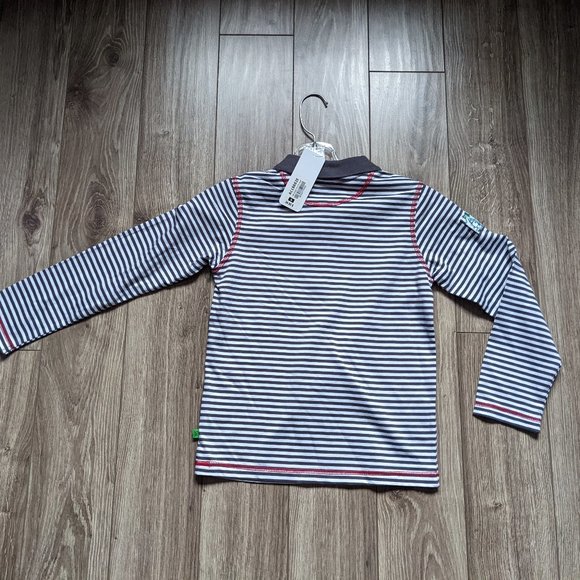 NWT Boys (6Y) - SOURIS MINI Long Slv Striped Polo - Picture 2 of 6